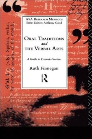 Cover of Oral Traditions and the Verbal Arts