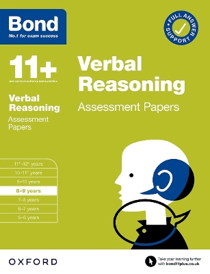 Book cover for Bond 11+: Bond 11+ Verbal Reasoning Assessment Papers 8-9 years