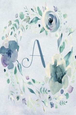 Cover of 2020 Weekly Planner, Letter A - Blue Purple Floral Design