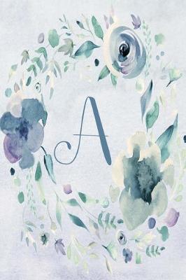 Book cover for 2020 Weekly Planner, Letter A - Blue Purple Floral Design