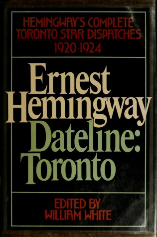 Cover of Dateline, Toronto
