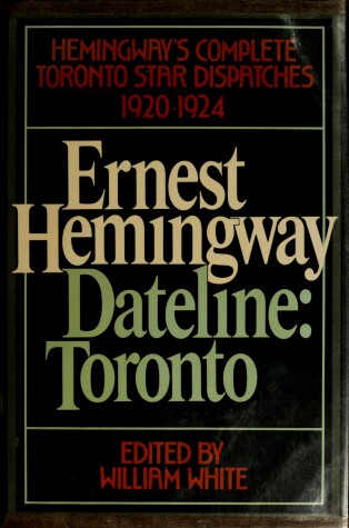 Book cover for Dateline, Toronto