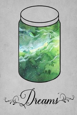 Cover of Dream Journal - Bright Green Watercolor Dream Jar (Grey)