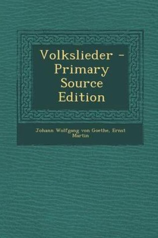 Cover of Volkslieder