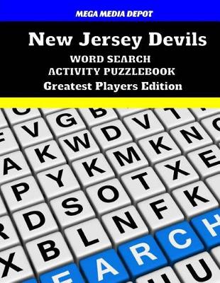 Book cover for New Jersey Devils Word Search Activity Puzzle Book Greatest Players Edition