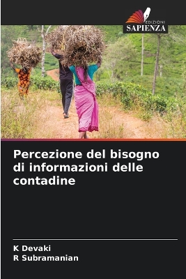 Book cover for Percezione del bisogno di informazioni delle contadine