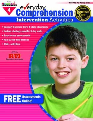 Book cover for Everyday Comprehension Intervention Activities Grade 4 Book Teacher Resource