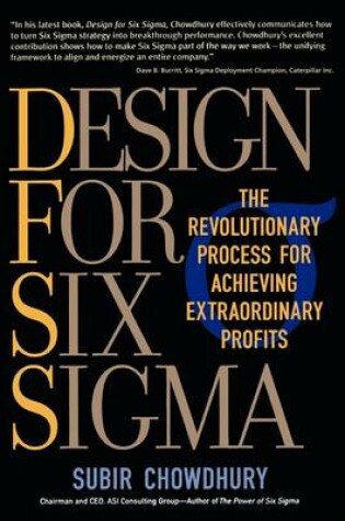 Cover of Design for Six Sigma