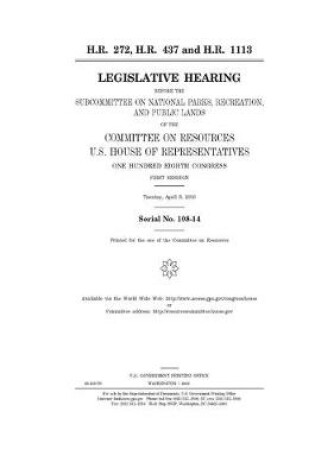 Cover of H.R. 272, H.R. 437 and H.R. 1113