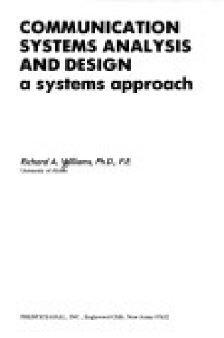 Cover of Communication Systems Analysis and Design