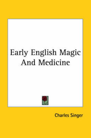Cover of Early English Magic and Medicine