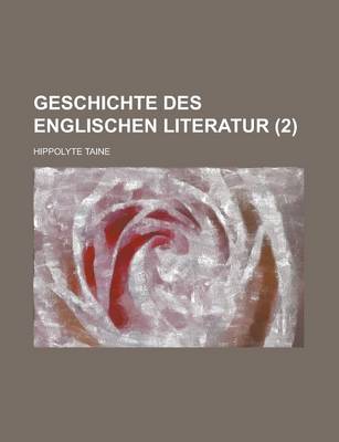 Book cover for Geschichte Des Englischen Literatur (2 )