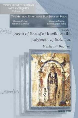 Cover of Jacob of Sarug's Homily on the Judgment of Solomon