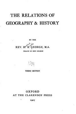 Book cover for The Relations of Geography and History