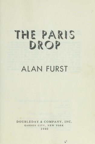 Cover of The Paris Drop