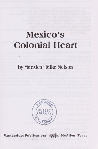Cover of Mexico's Colonial Heart