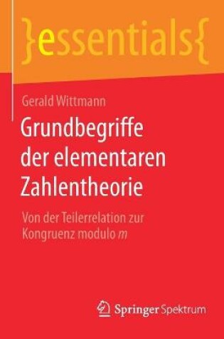 Cover of Grundbegriffe der elementaren Zahlentheorie