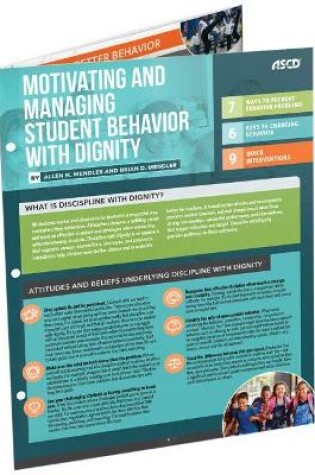 Cover of Motivating and Managing Student Behavior with Dignity