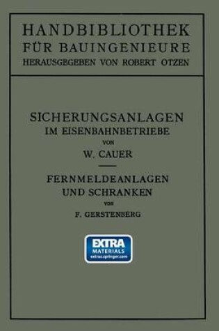 Cover of Sicherungsanlagen im Eisenbahnbetriebe