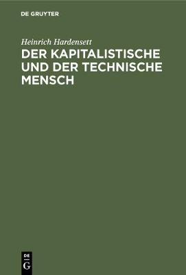 Cover of Der Kapitalistische Und Der Technische Mensch