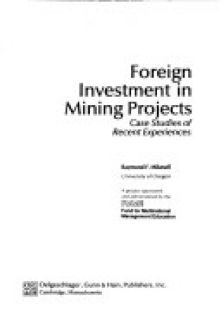 Cover of Foreign Investment in Mining Projects