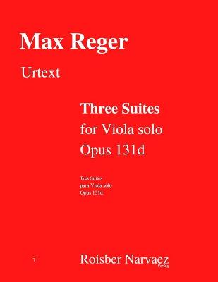 Book cover for Three Suites for Viola solo. Opus 131d