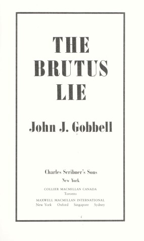 Book cover for The Brutus Lie