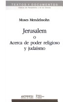 Book cover for Jerusalem O Acerca de Poder Religioso y Judaismo