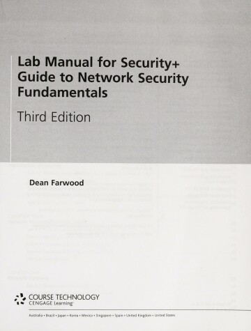 Book cover for Lab Manual for Ciampa S Security+ Guide to Network Security Fundamentals, 3rd