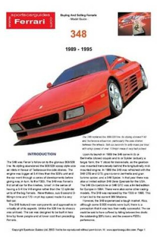 Cover of Ferrari 348 Buyers' Guide