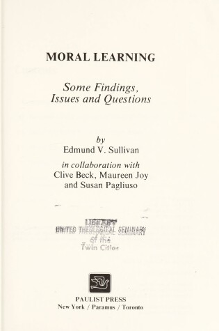 Cover of Moral Learning
