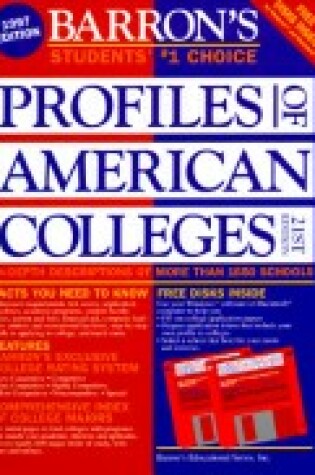 Cover of Barrons' Profiles of American Colleges