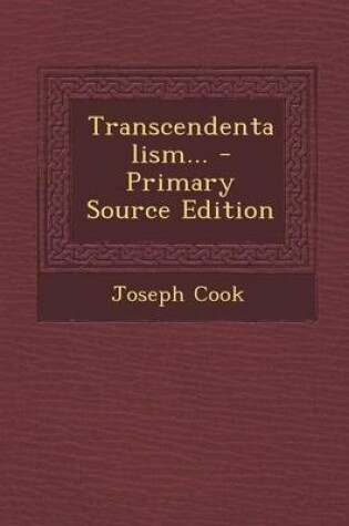 Cover of Transcendentalism... - Primary Source Edition