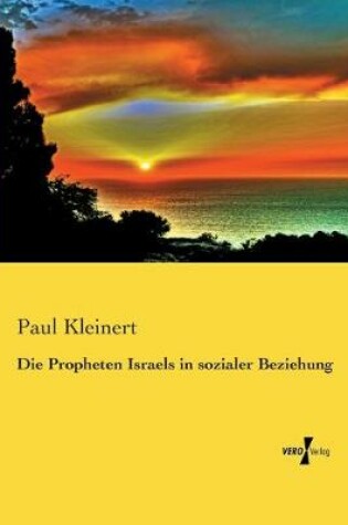 Cover of Die Propheten Israels in sozialer Beziehung