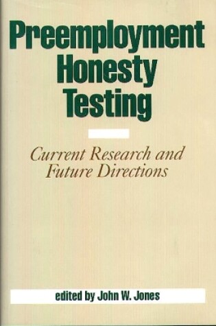 Cover of Preemployment Honesty Testing