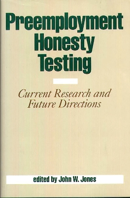 Book cover for Preemployment Honesty Testing