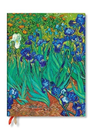 Cover of Van Gogh’s Irises Ultra 18-month Vertical Hardback Dayplanner 2025 (Elastic Band Closure)