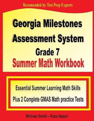 Book cover for Georgia Milestones Assessment System Grade 7 Summer Math Workbook