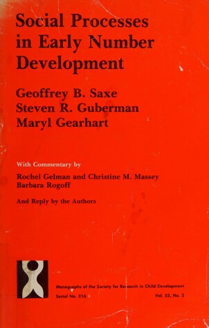 Cover of Social Processes in Early Number Development