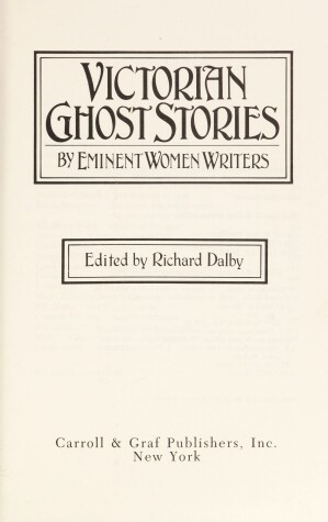 Book cover for Victorian Ghost Stories