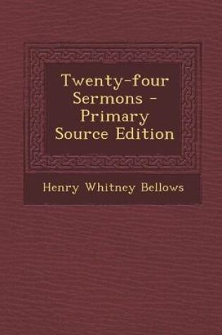 Cover of Twenty-Four Sermons - Primary Source Edition