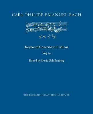 Book cover for Concerto in E Minor, Wq 24