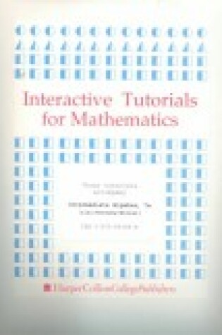 Cover of Intermediate Algebra Tutorial for Students IBM DOS 3.5 Version (For