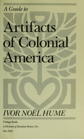 Book cover for Guide to Artifacts of Colonial America