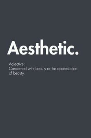 Cover of Aesthetic. Adjective