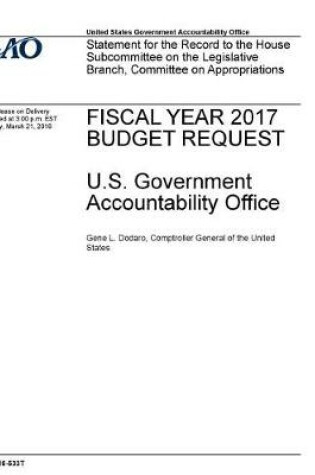 Cover of Fiscal Year 2017 Budget Request