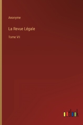 Cover of La Revue Légale