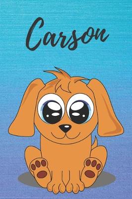 Book cover for Carson dog coloring book / notebook / journal / diary