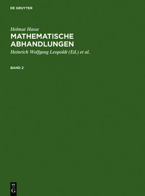 Cover of Helmut Hasse: Mathematische Abhandlungen. 2