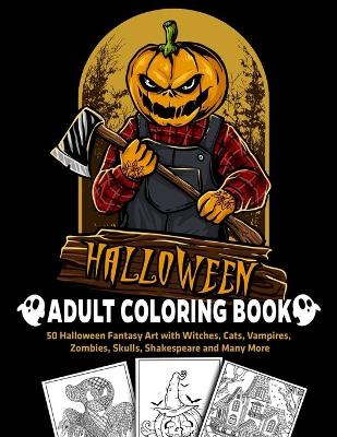 Book cover for Halloween Adult Coloring Book